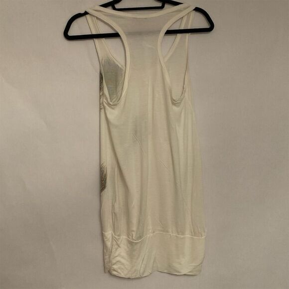 Forever 21 Tank Top Peacock Feather Design Boho Sleeveless Y2K  Medium FLAWED - Picture 10 of 16